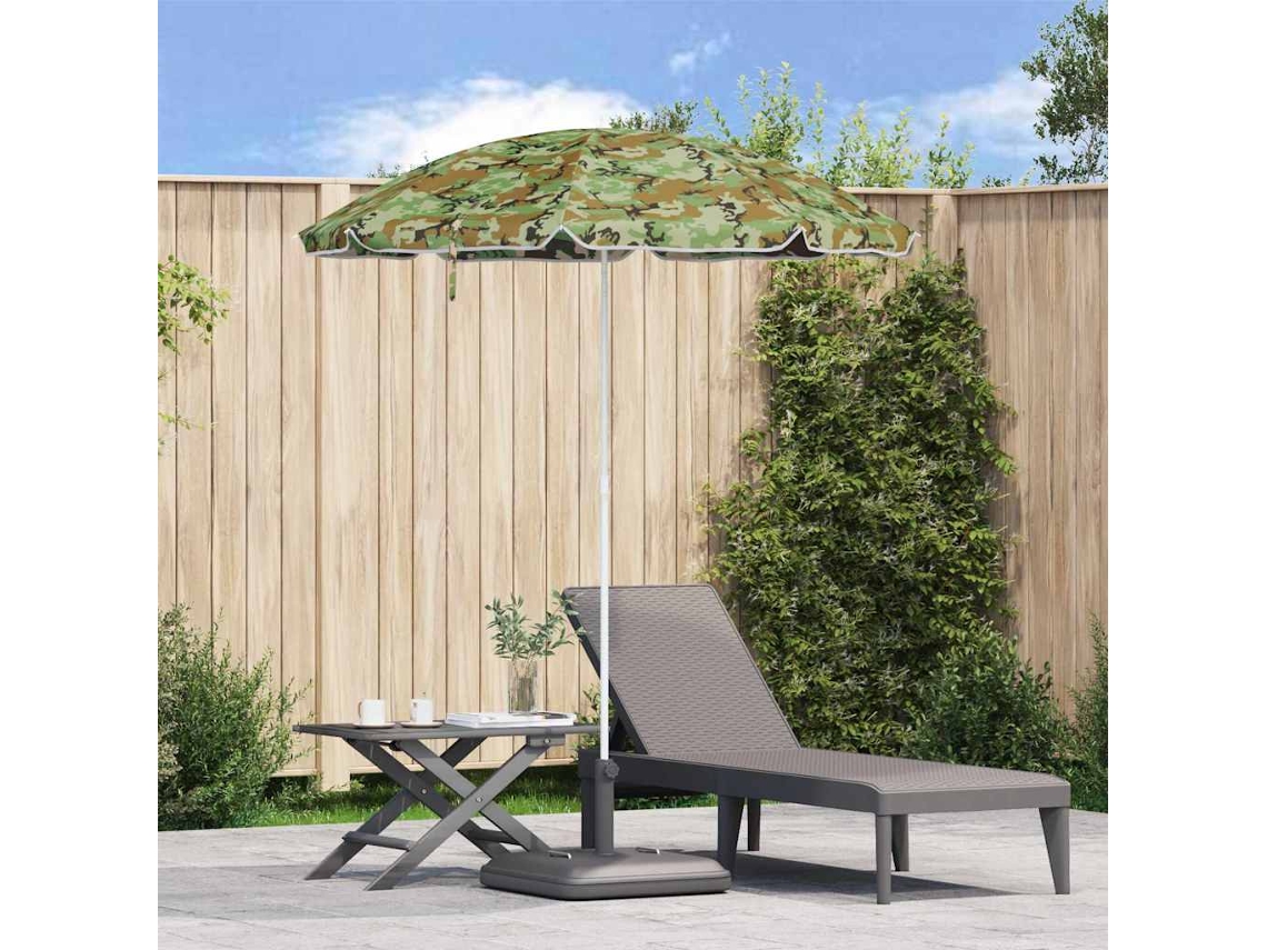 Vidaxl Guarda-sol De Jardim 240 Cm Poliéster 170t Camuflagem