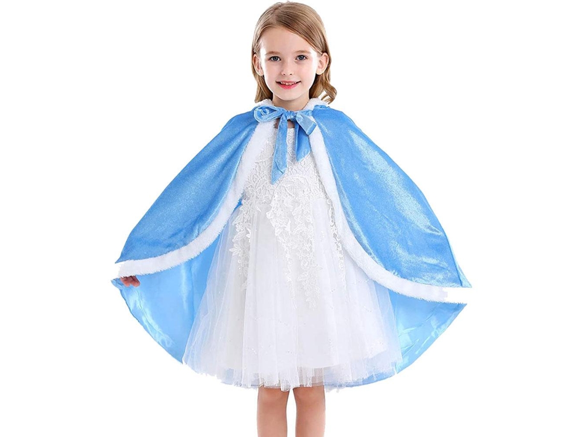 Capa Com Capuz Estilo Cartoon Para Meninas, Azul Princesa, Resistente E Confortável, Pela Marca Laxiscreed