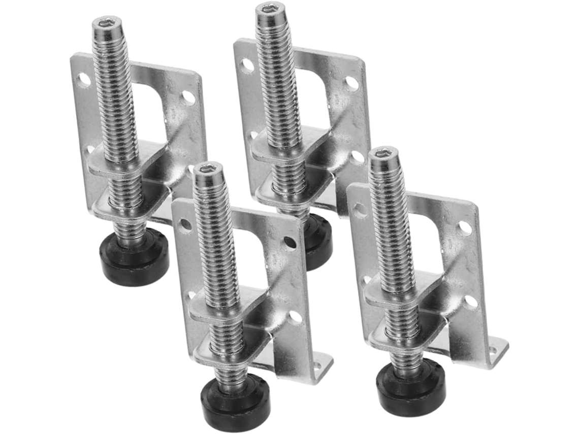 Conjunto De 4 Pés Suporte Ajustáveis Para Móveis, Niveladores De Mesa Resistentes Para Armários E Bancadas Trabalho