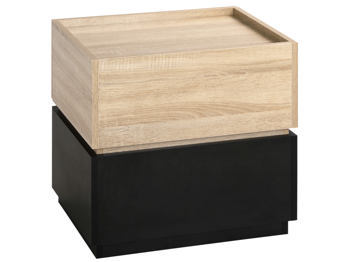 Mesa Cabeceira Com Gaveta Empilhável 50x40x47,5 Cm Castanho/madeira
