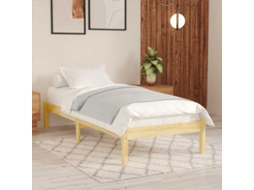 Vidaxl Estrutura De Cama Solteiro 90x190 Cm Madeira Maciça