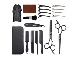 Kit De Tesoura De Corte Cabelo, 19pcs Para Uso Em Salão De Beleza E Em Casa (preto) Cuich