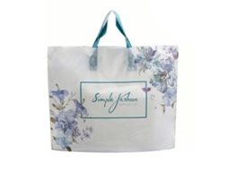 50 Bolsas de Presente Brancas com Alças Plásticas Portáteis 38x30x8cm para Festas e Celebrações