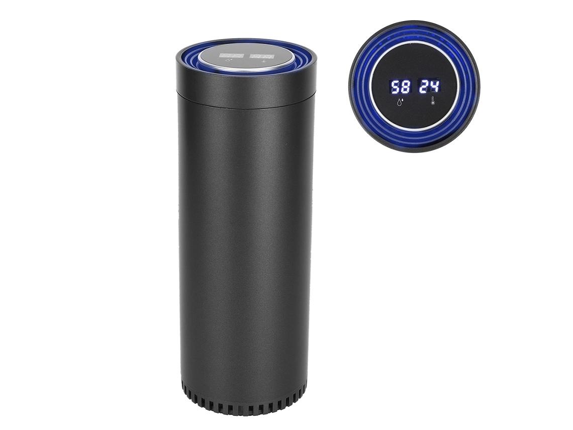 Purificador Laxiscreed Para Carro Com Display Digital De Temperatura E Umidade Usb