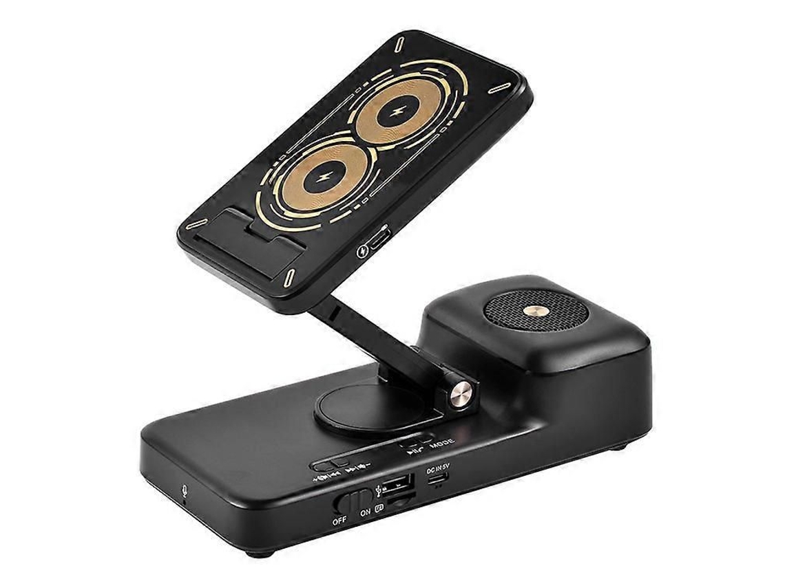 Carregador Sem Fio F21 de 15 W com Alto falante Bluetooth e Suporte Respirável para Celular. GOKOCO