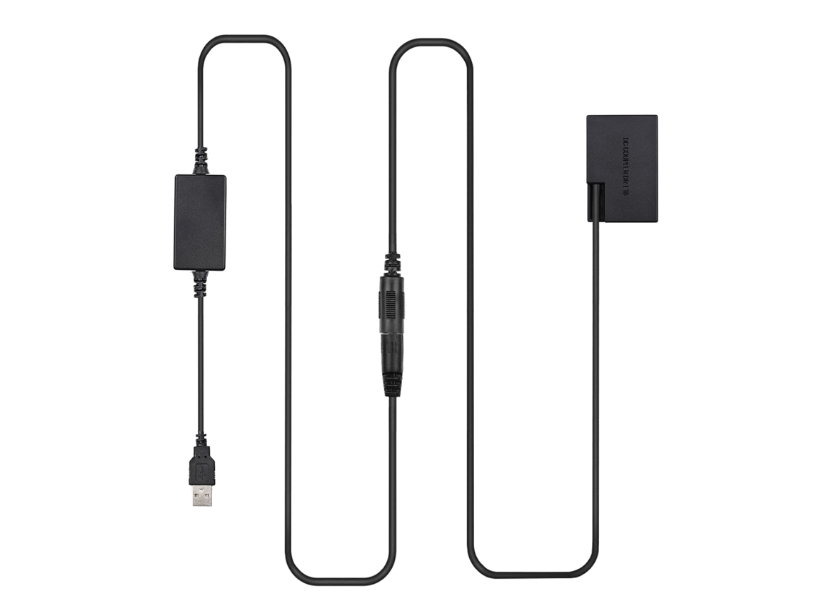 2026 andoer Dr e18 Kit Batería Falsa Usb para Canon Eos Rp 77d 200d 750d 760d 800d Reemplazo Lp e18