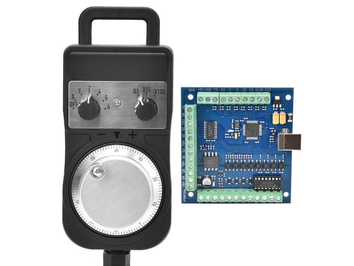 Placa de Controlo Cnc Mach3 4 Eixos 100k com Manivela