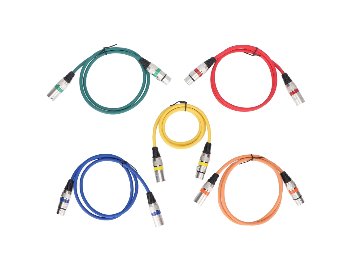Cable de Micrófono XLR Macho a Hembra, 3 Pines, Balanceado, Blindado, 1 m com S/MARCA