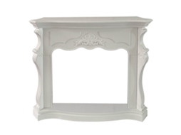 Revestimento Madeira para Lareira Paris Branco Moldura DIVINA FIRE (L123xd39xh100 cm)