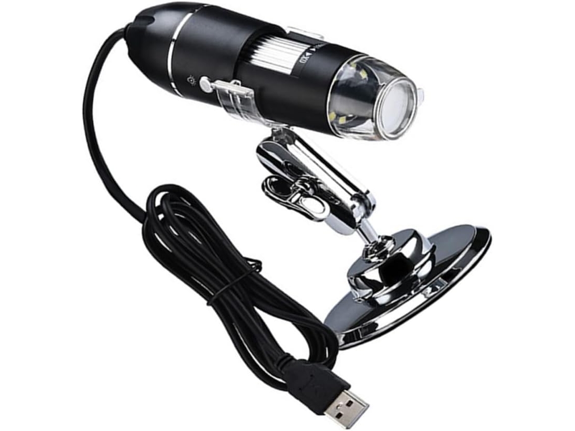 Microscópio Digital Científico Usb Preto 1600x Para Observação