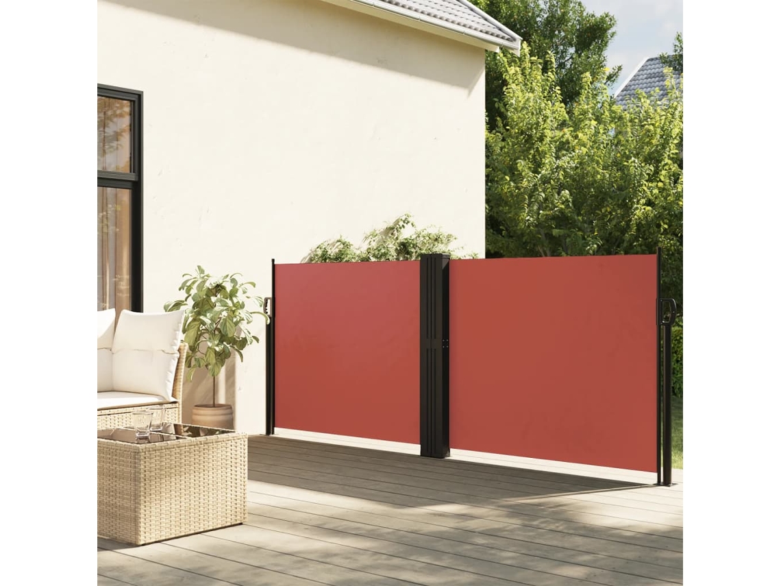 Vidaxl Toldo Lateral Retrátil 140x1200 Cm Terracotta