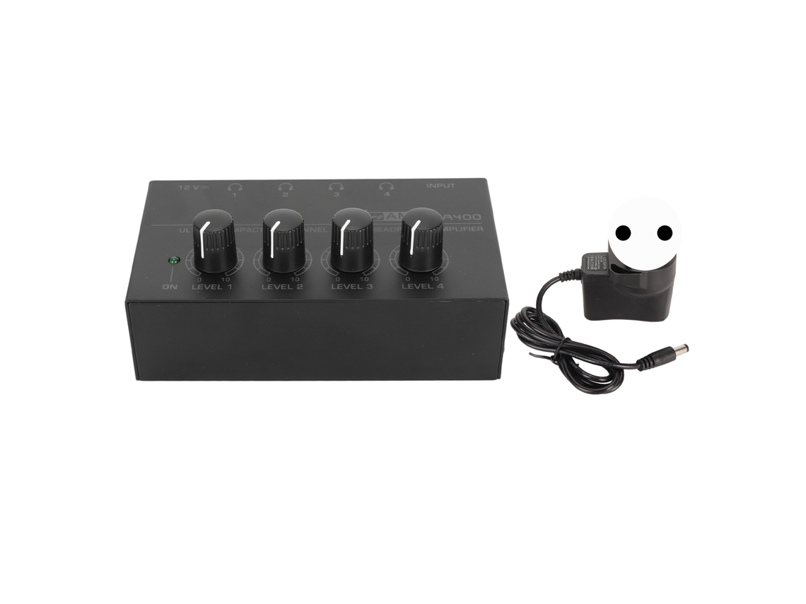 Aetheria amplificador de Fones de Ouvido Estéreo 4 Canais Ultra Baixo Ruído Controle de Volume Independente Eu Plug