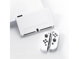 Capa para Nintendo Switch OLED, Protetora de Tpu Resistente a Quedas SPQMENT (branca)