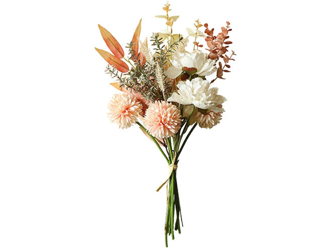 Flores De Seda Artificial , Arranjo Para Mesa/casa/casamento, Decoração Com Plantas Falsas Igvtrade (pêssego)