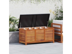 Vidaxl Caixa Arrumação P/ Jardim 117x50x55 Cm Madeira Eucalipto Maciça