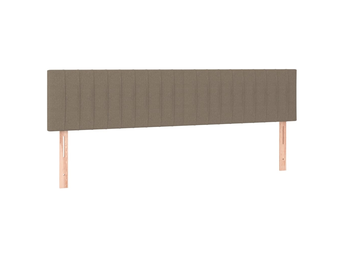 Cabeceira de Cama 2 Pcs em Tecido 100x5x78/88 cm Cinzento Acastanhado MAISON EXCLUSIVE