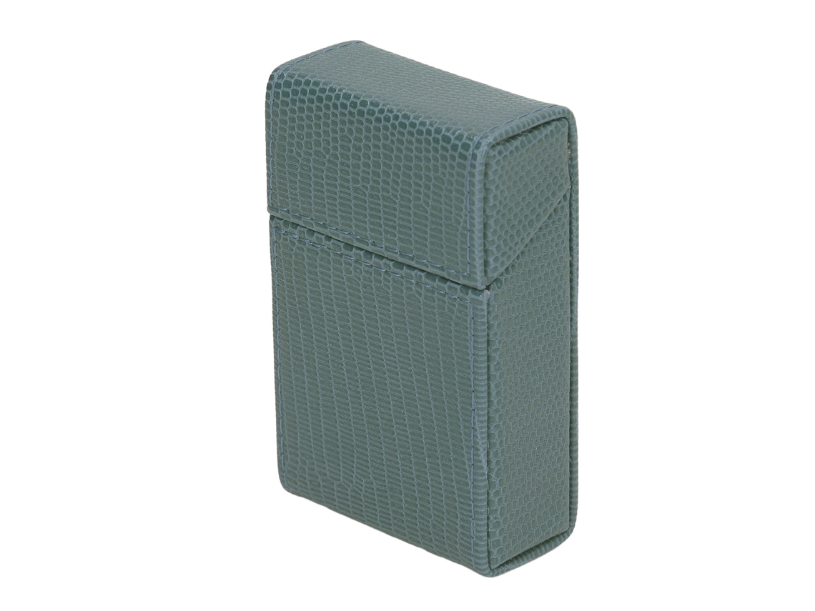 Porta cigarros S/MARCA de couro PU, unissex, com design de lagarto, prático, portátil, verde