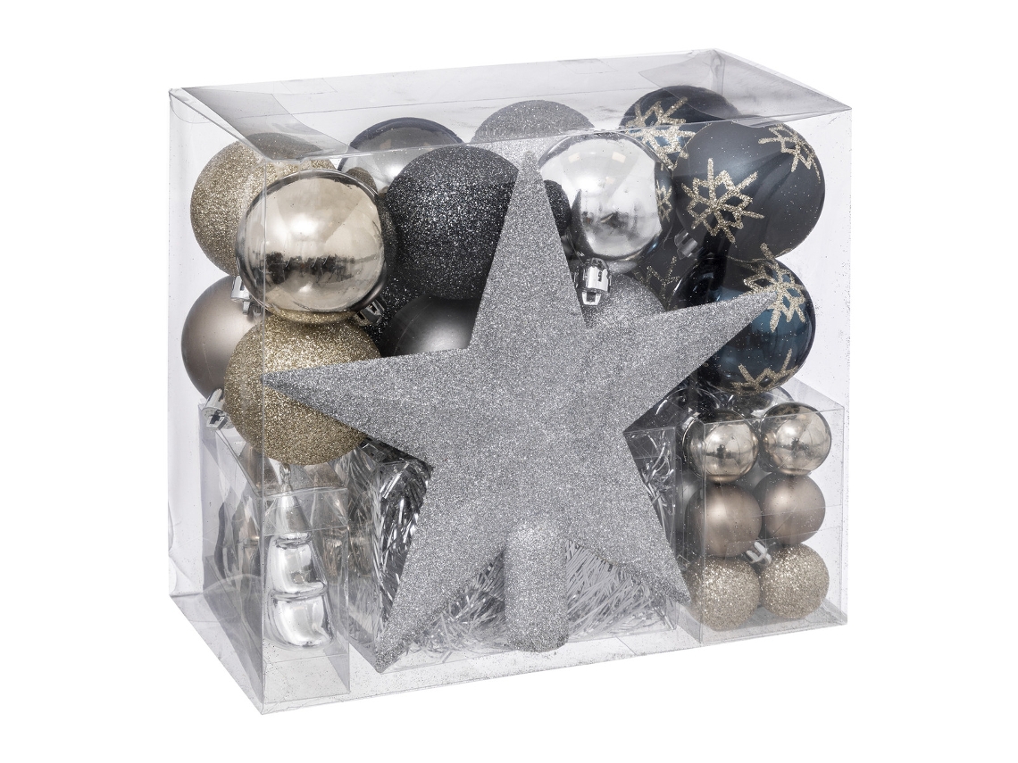 Kit Bola de Natal 44 Peças FEERIC LIGHTS & CHRISTMAS