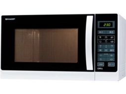 SHARP R-742Ww Microondas Balcão Micro-Ondas Grill 25 L 900 W Preto Branco