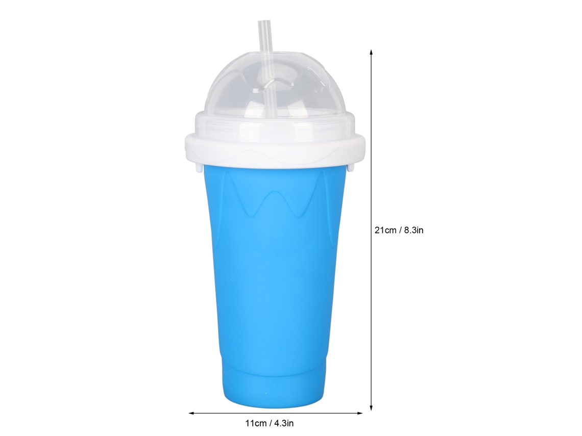 Copa Slushie Reutilizável de Silicone e Tpu, Grande, Fácil de Limpar, para Viagens e Camping, Azul