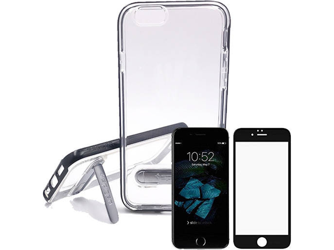 Kit Capa e Película de Vidro Temperado iPhone 5, 5s, SE Spigen Crystal Hybrid Preto