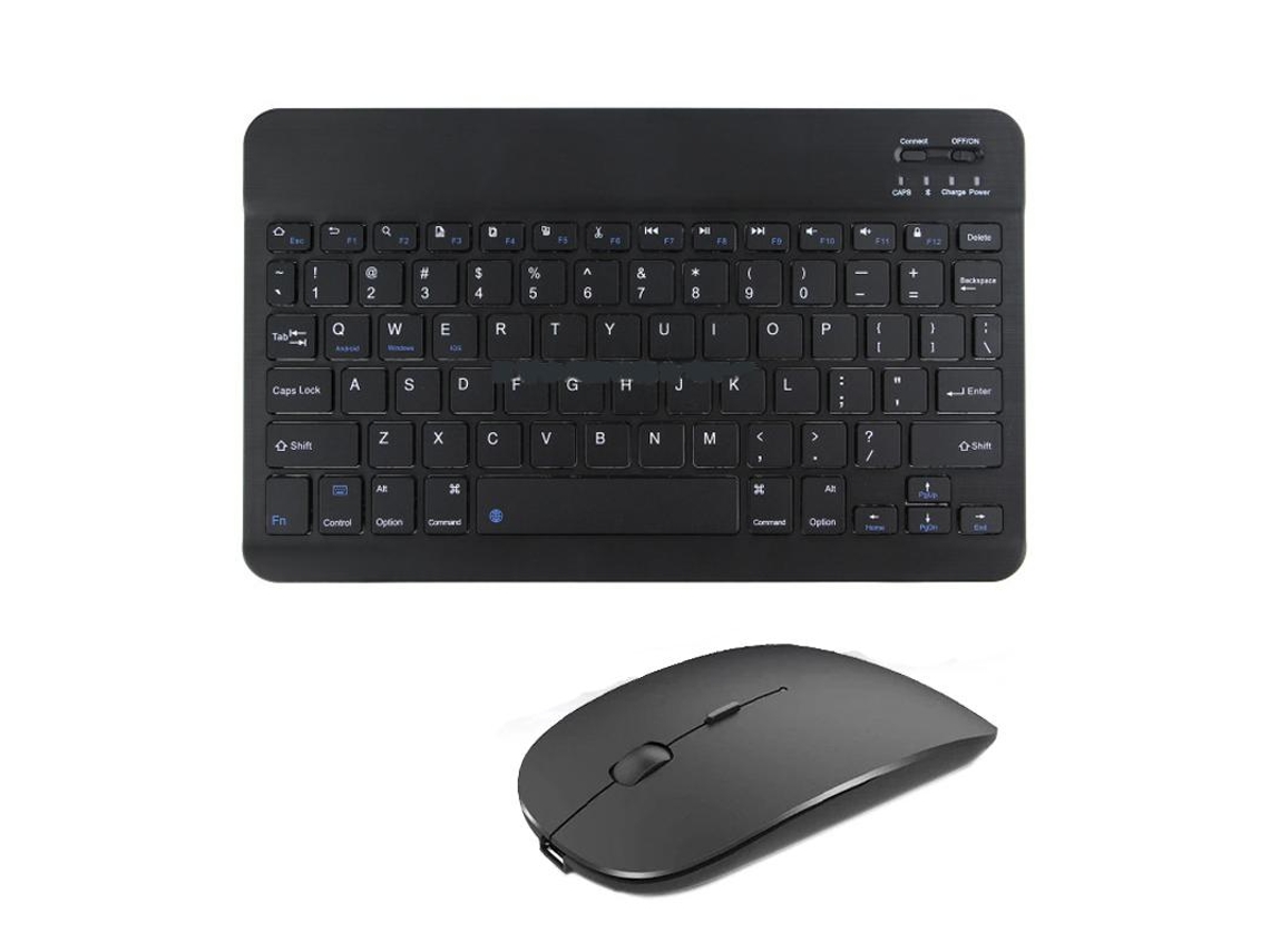 Conjunto De Teclado E Mouse Sem Fio Bluetooth (10 Polegadas), Compatível Com Espanhol E Inglês.