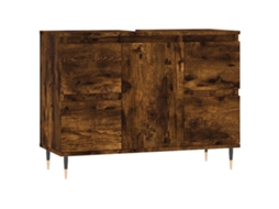 Armário de banheiro MAISON EXCLUSIVE em madeira de carvalho defumado (80x33x60 cm)