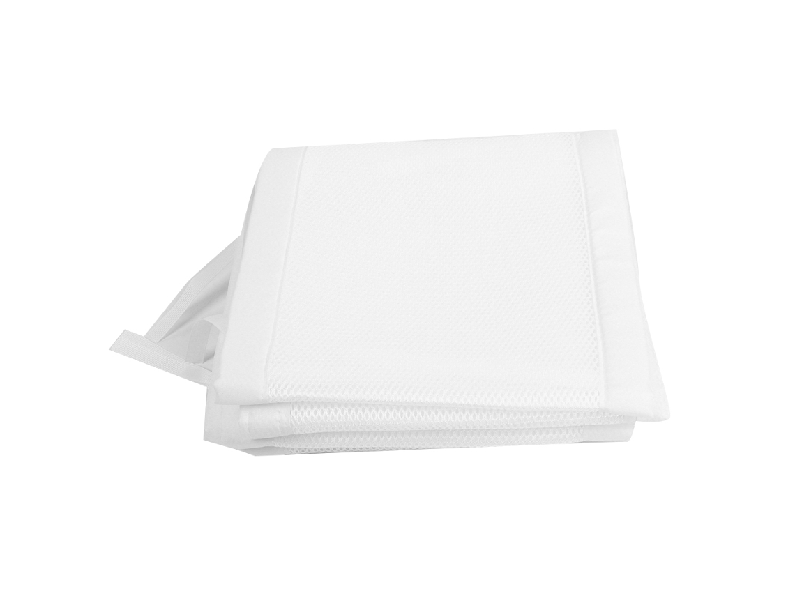 Mali 2pcs Forro de Berço para Bebê Malha Respirável Protetor Branco Ajustável