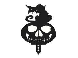Sinal De Jardim Estaca Halloween Cabeça De Abóbora