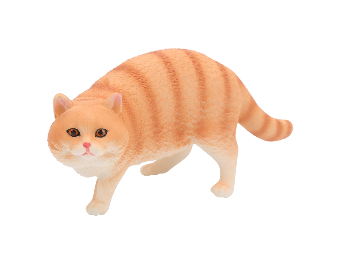 Mali modelo de Gato Fofo Simulação Decoração de Mesa Presente Brinquedo Laranja