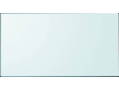 Tampo de Mesa VIDAXL Retangular Transparente (Vidro - 120 x 65 cm)