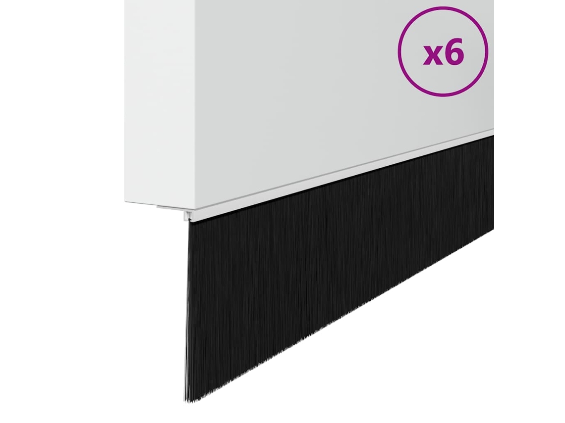 Conjunto 6 Vedação Da Porta Vidaxl Branco Alumínio (100 Cm)