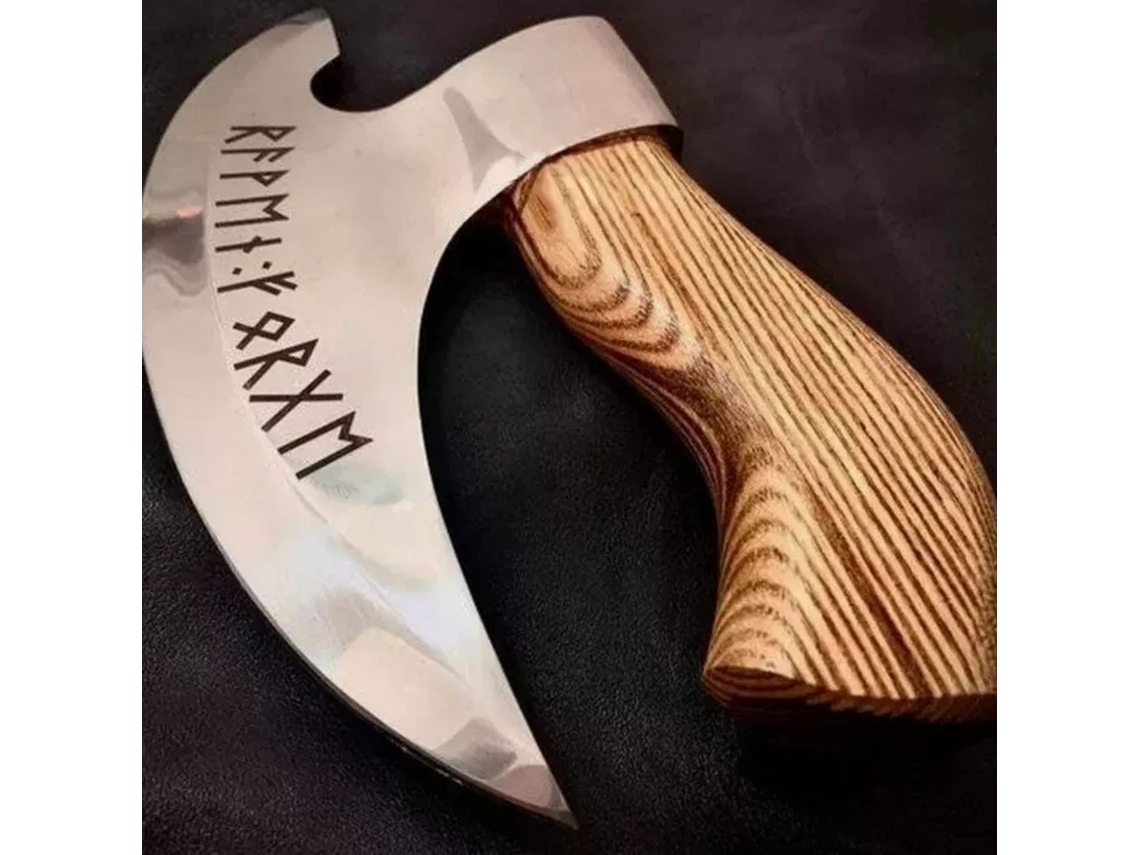 Machado de Pizza Viking com Cabo de Madeira e Forro Inox