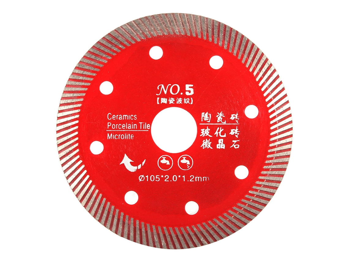 Hoja De Sierra Diamante Red Para Cortar Concreto Granito Mármol Baldosa Piedra 105mm