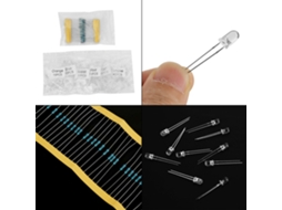 Kit De Diodos Led De 8 Cores (160 Peças) E Resistores De Filme Metal (200ohm)