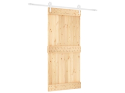 Maison Exclusive - Porta Deslizante Natural E Branco 95 X 210 Cm