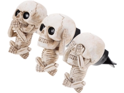 Conjunto de 3 adesivos perfumados para carro em formato de cabeça espectral, peças de resina branca.