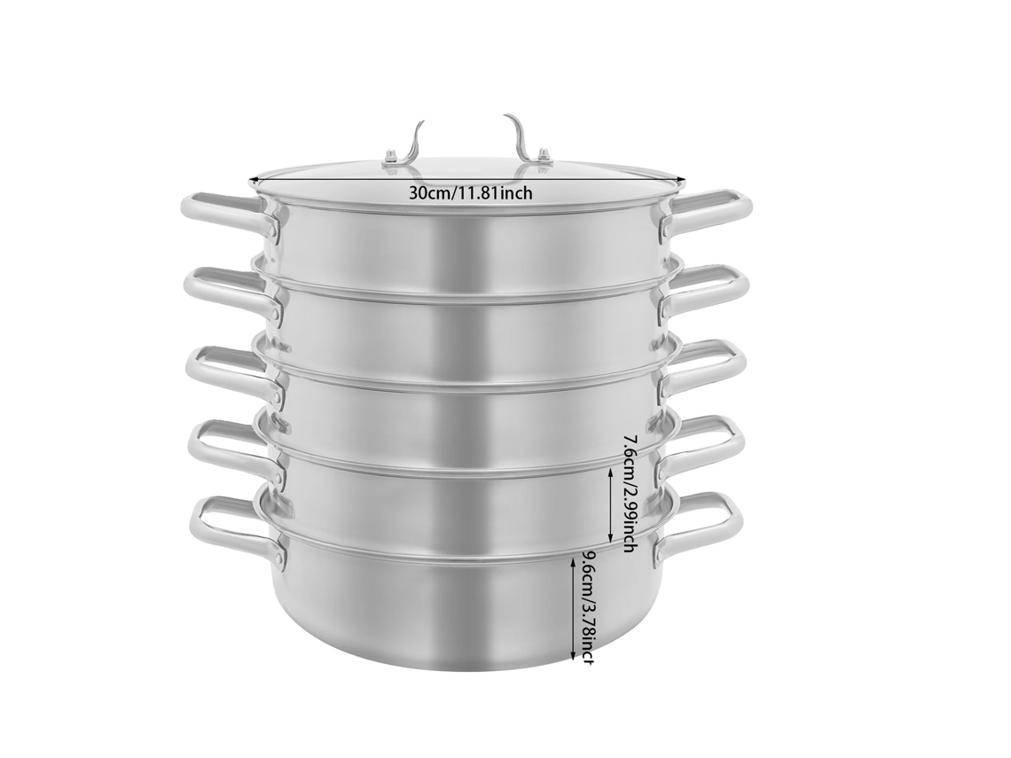 Panela A Vapor Empilhã¡vel, Design De Mãºltiplos Nãveis, Compatibilidade De Cozinha Versã¡til, 30cm Oem