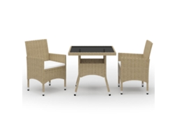 Dining Set, Dining Sets Vidaxl Bege Rattan / Vime (n/a)