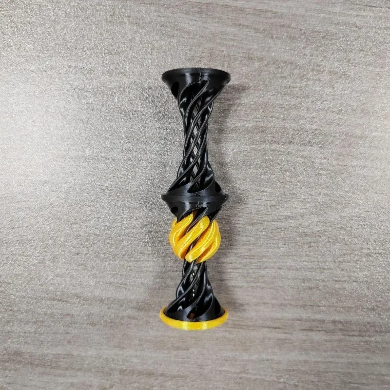 Brinquedo de Dedo Pirâmide Lançadora, Árvore Espiral, Enfeite Anti stress MDUG (preto)