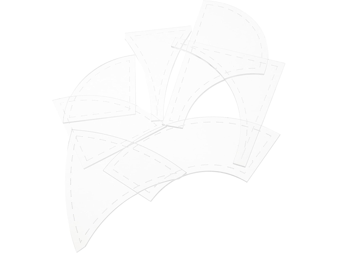 Conjunto De 7 Réguas E Moldes De Acrílico Para Patchwork, Confecção De Roupas, Moldes De Costura