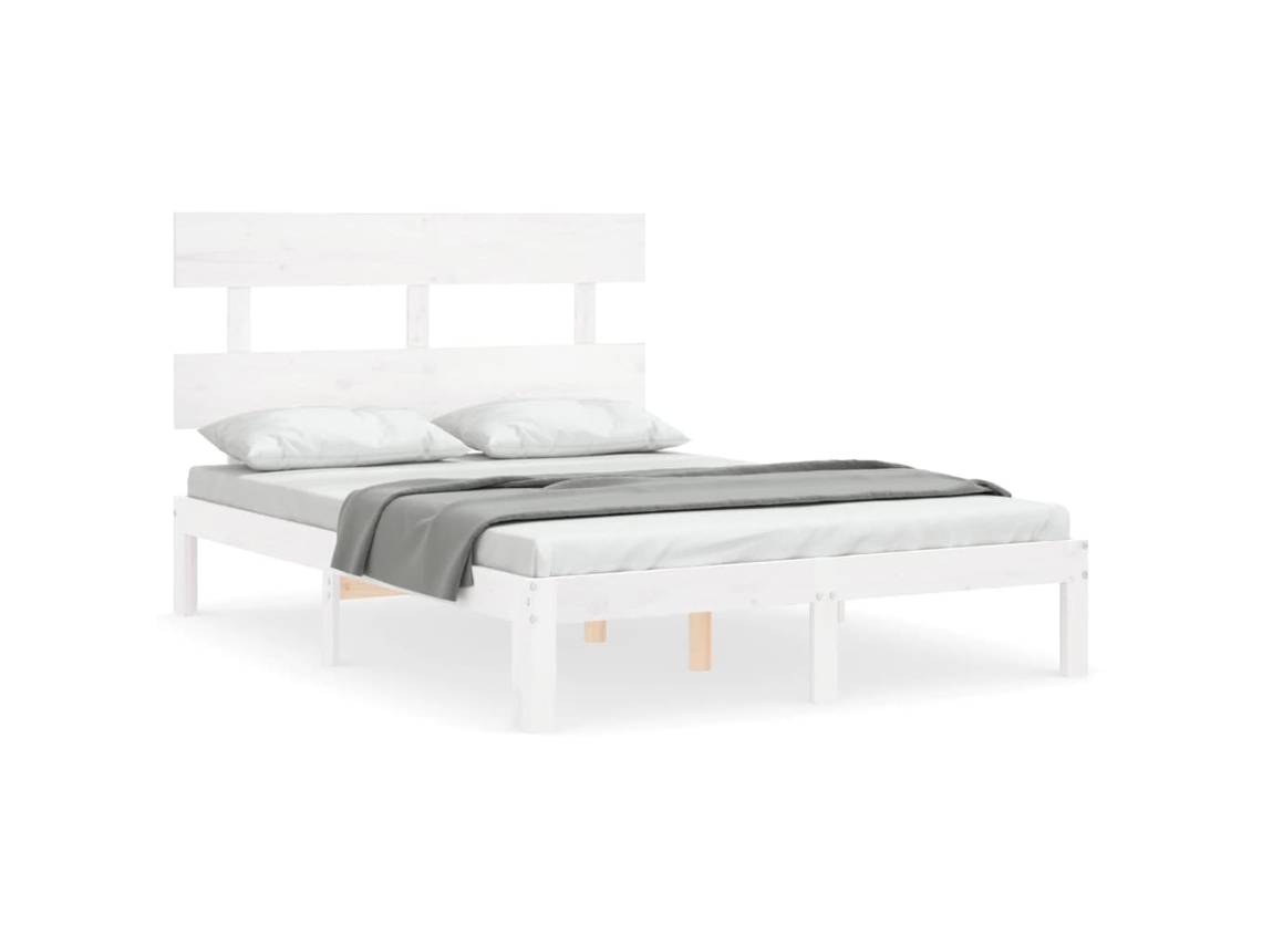 Bed Frame, Bed Frames Vidaxl Branco Madeira De Pinho (120 X 190 Cm)