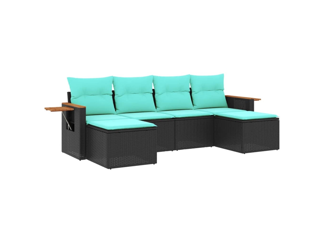 Garden Sofa Set, Garden Sofa Sets Vidaxl Preto Rattan / Vime (n/a)