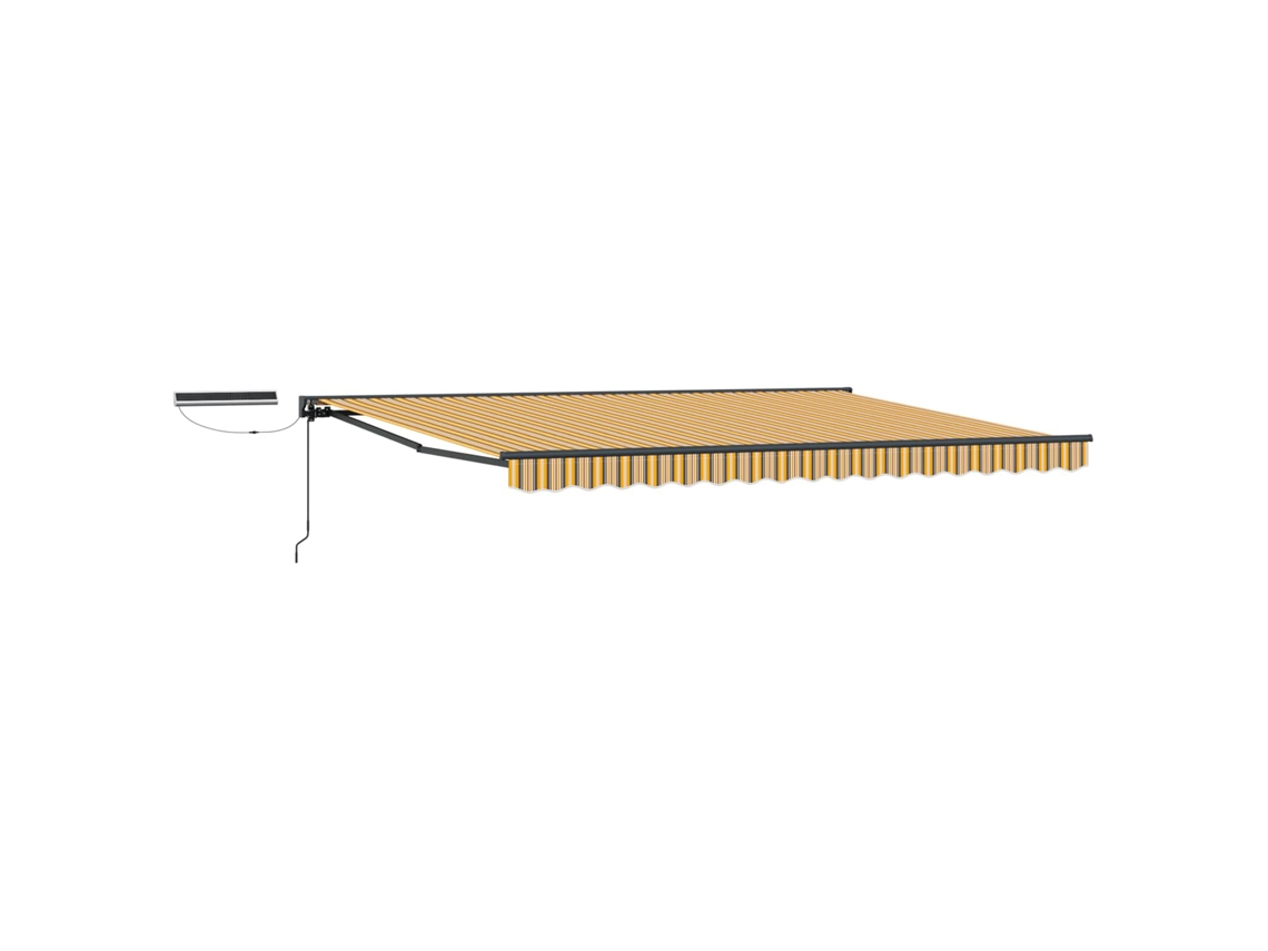 Conjunto 1 Toldo Retrátil Elétrico Vidaxl Antracite Alumínio (4,5 × 3 M)