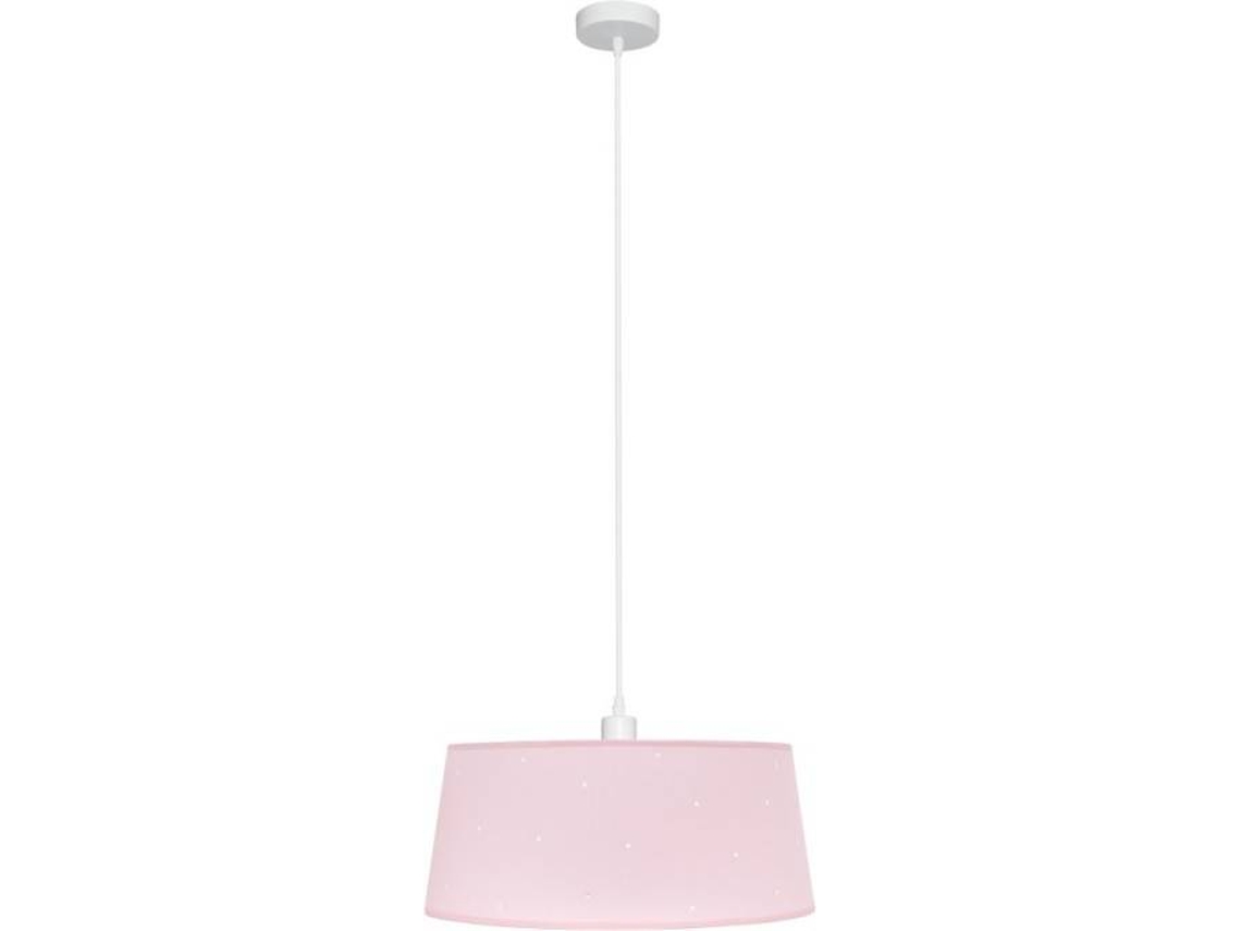 Candeeiro de Teto FABRILAMP Consciencia (Rosa - E27 - Máx. 60W - Metal - Tecido)