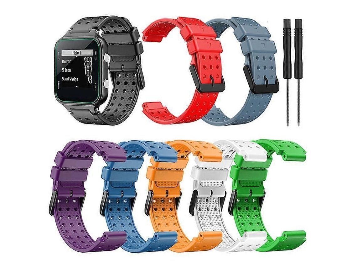 Correa De Silicona Para Garmin Approach S20 Pulsera De Reemplazo Ergonómica Resistente Y Cómoda Azul
