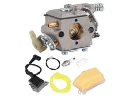 Carburador de substituição para motosserra Husqvarna 51/55 com superfície em alumínio anodizado.