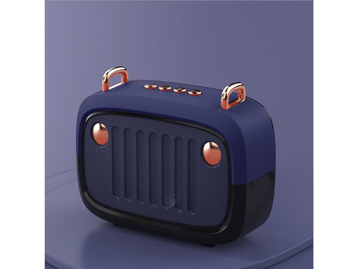 Alto falante Bluetooth MDUG criativo BS32D com desenho (azul)