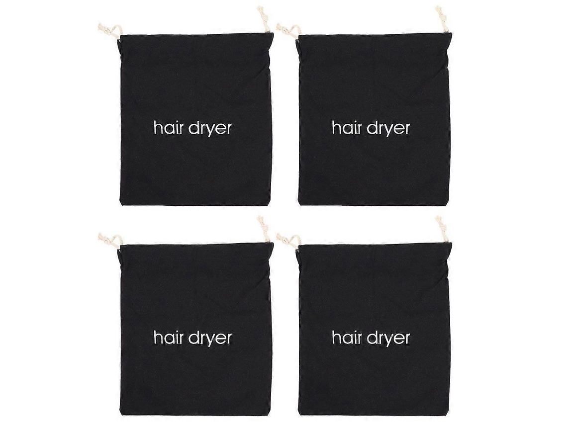 Conjunto de 4 Bolsas Viagem com Cordão para Secador Cabelo, Estojos Universais Armazenamento Cabelo GOKOCO