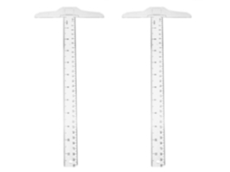 Régua Transparente Em Forma De T 30 Cm, 2 Unidades